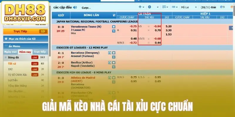 Giải mã kèo nhà cái tài xỉu cực chuẩn