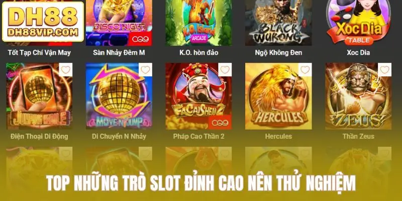 Top những trò slot đỉnh cao nên thử nghiệm